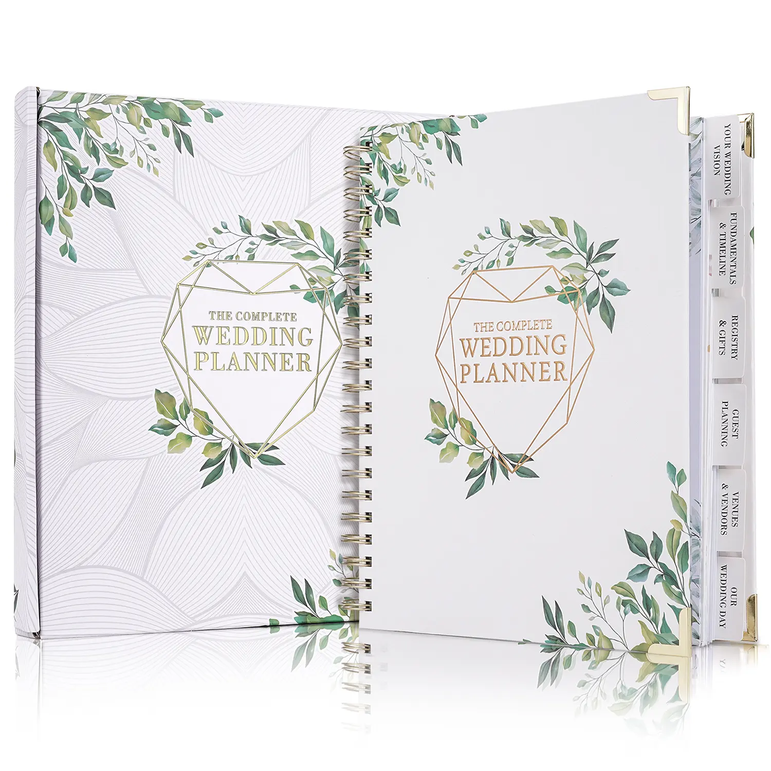 Unisex 188-Page Paper Wedding Planner, Marriage Log with Countdown Calendar & Planning Tool, Multipurpose Record Book Packed in Gift Box for Couples (Housewarming Option)