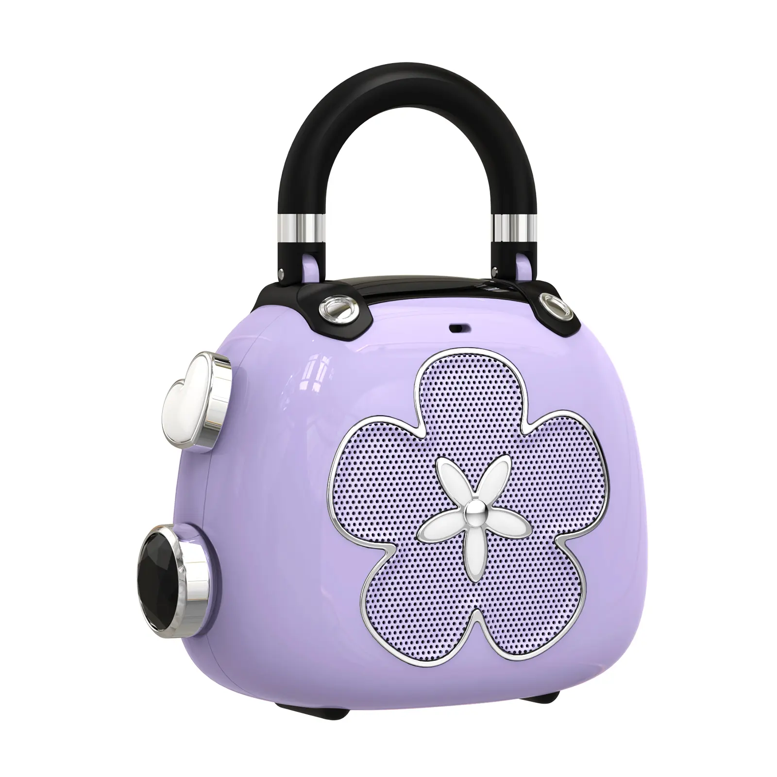 DOSS Candy Cute Mini Portable Wireless Bluetooth Speaker - 5W Full-Range Audio, 1.2"d x 2.09"w x 2.5"h Lightweight Blush Pink, USB-C Rechargeable Battery-Powered Mini Gadgets for Purse, Cute Girly Gifts for Girly Girls, Room Desk Decoration