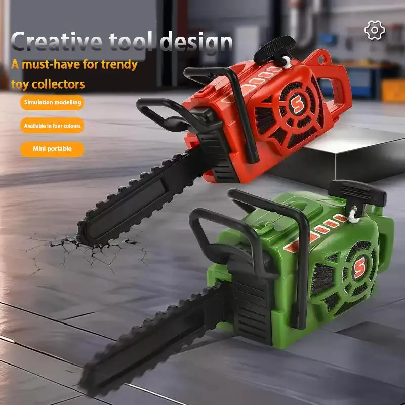 Mini Chainsaw Fidget Keychain, Portable Stress Relief Accessories for Adults with Pull-String Action - Cool Gifts for Guys & EDC Gear, Fidget Toys, Adhd Anxiety Relief, Keychain For Purse, Oddities Gifts, Basic, 1Pcs, Fashion, Casual