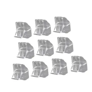 10pcs Transparent Bird Feeder Cups Food Dispenser for Cage Parrots and Budgies