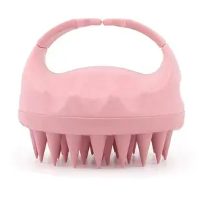 Scalp Massager Comb Shampoo Brush, Shampoo Scrubber, Soft Silicone Bristles Scalp Cleaning Brush, Dandruff Exfoliating Tool, Promotes Hair Growth, Wet & Dry Use