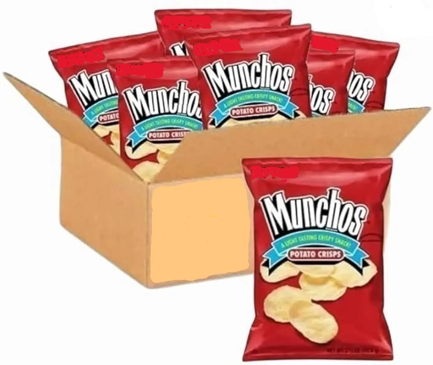 EDVENDING Regular Potato Crisps, 4.25 oz Crispy Light-Tasting Snack Chips, Flavorful Crunchy Treat, Pack of 6, Ideal for Fun Snacking