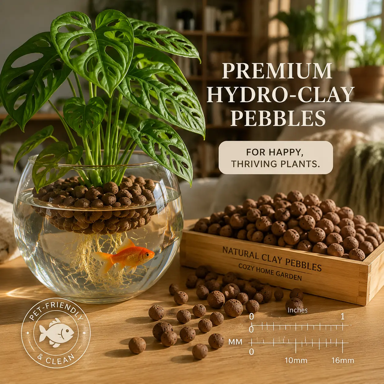 Stop Killing Your Plants!  Premium LECA Clay Pebbles - Prevents Root Rot & No More Fungus Gnats | Reusable Semi-Hydroponic Medium Garden Soil For Vegetables Potting Soil