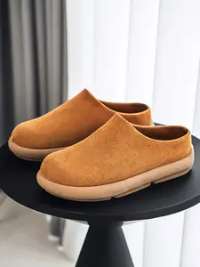 Vintage big-head capybara slip-on lazy half-slippers flat shoes, four-season versatile outdoor casual slippers