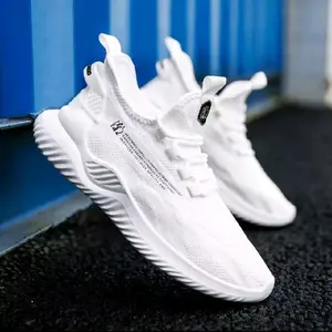 Men's Sport Shoes - White Athletic Sneakers for Everyday Use