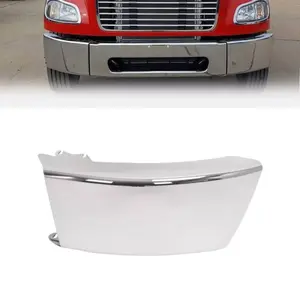TORQUE Left Corner Bumper Steel Chrome Replacement for 2003-2024 Freightliner M2 106 112 Business Class Trucks Driver Left Side LHD (TRB371101CL)