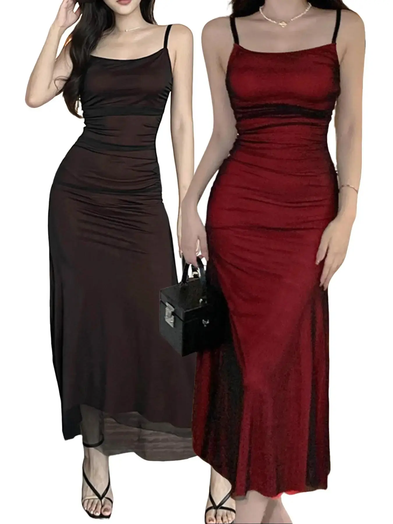 Dark Brown*1 pc+Red*1 pc