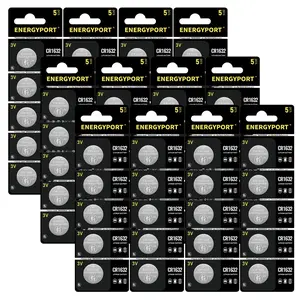 ENERGYPORT CR1632 3V Lithium Button Cell, for Watches, Key Fobs, Calculators, Medical Devices, and More, 60 Count