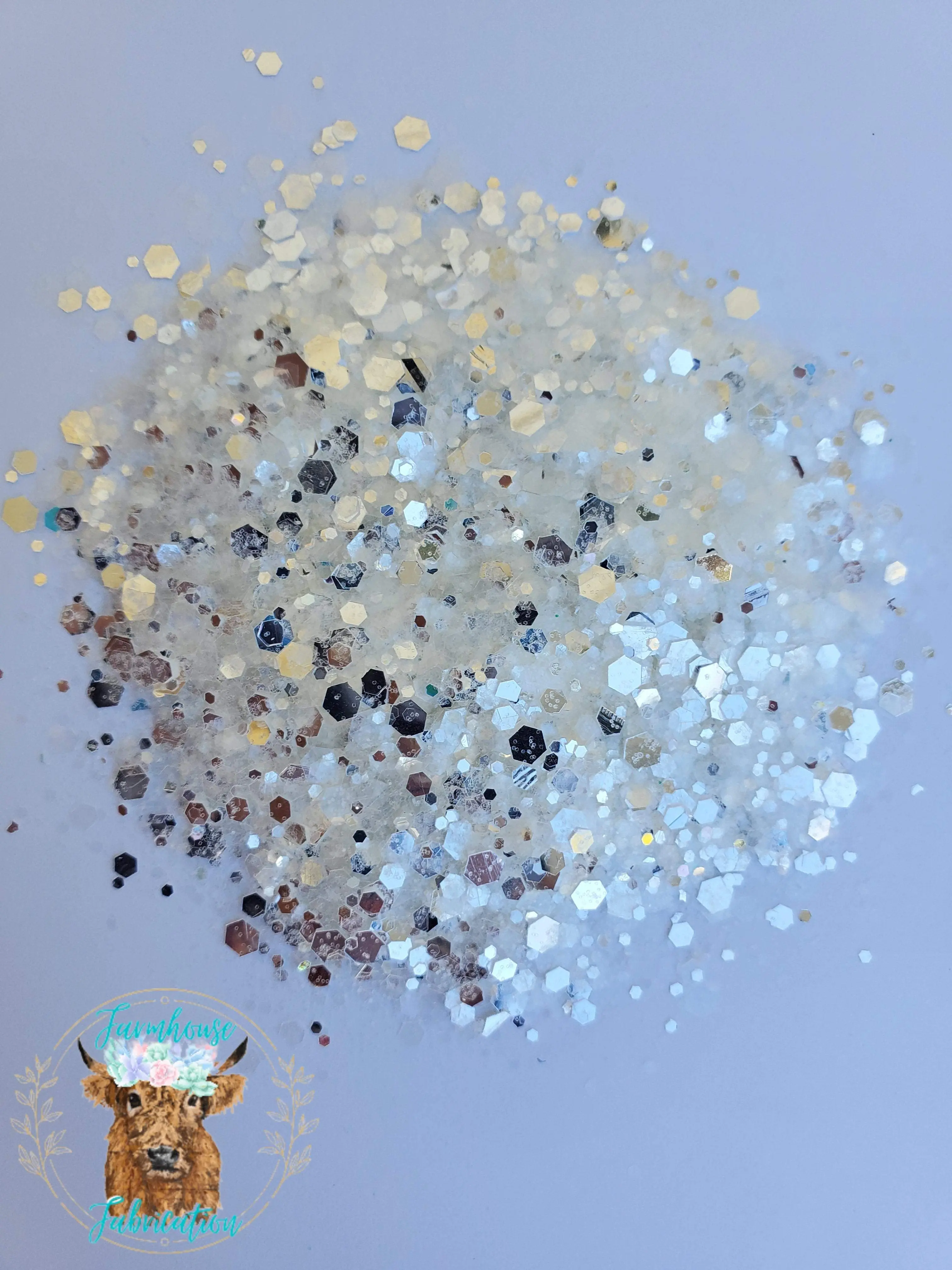 "Bright Like a Diamond" / Chunky Silver Holographic Polyester Glitter / Flashy Glitter / Tumbler Glitter / Chunky Glitter