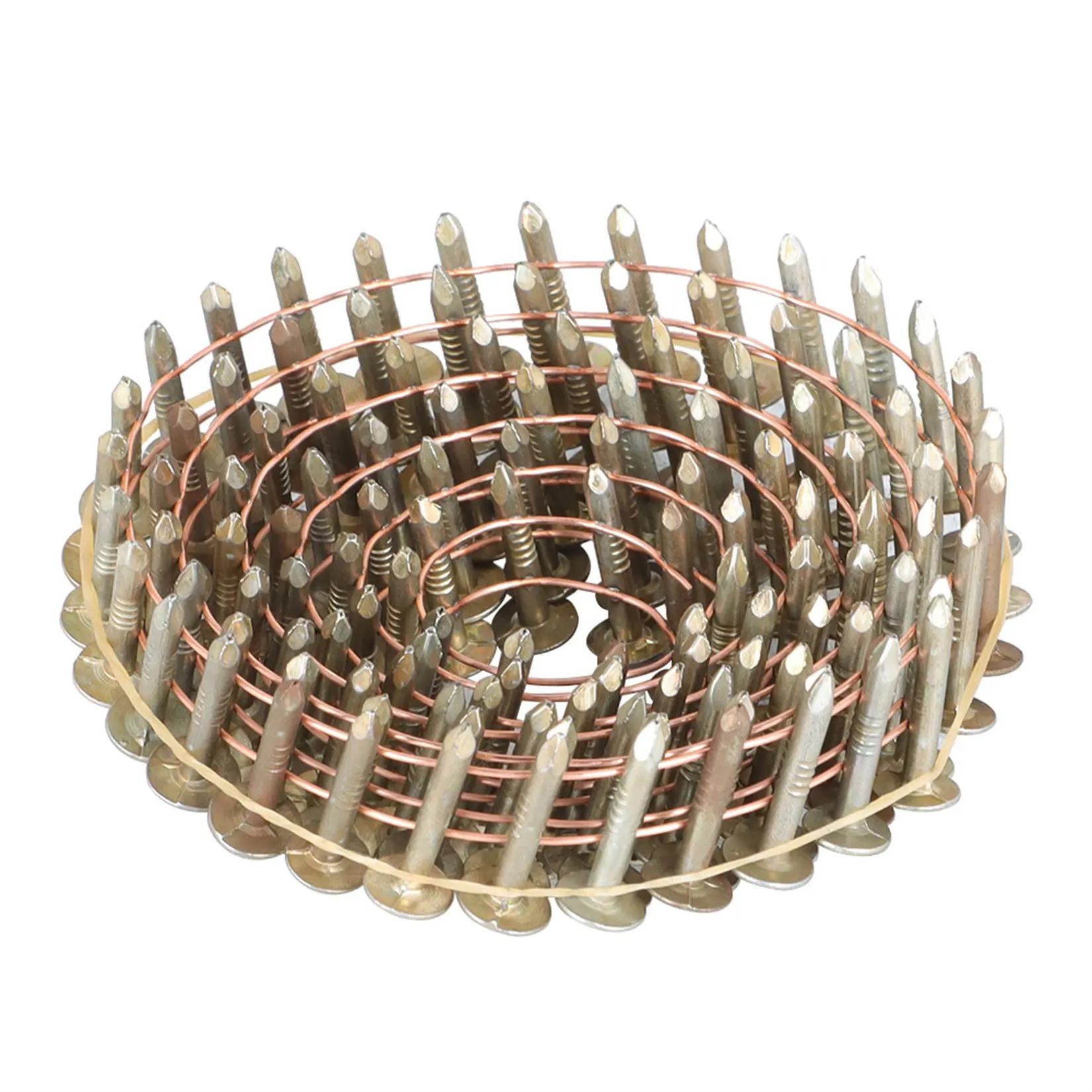 Galvanized Steel Coil Nails, 3/4"×0.12" 15-Deg Angle Roofing Fasteners, 3/8" Head Diameter, High Wire Collation, 7200 Pcs, Compatible with Max, Porter-Cable, Craftsman & Ridgid Coil Roofing Nailers for Hardware Installation, 3/4" × 0.12" 15 Degree