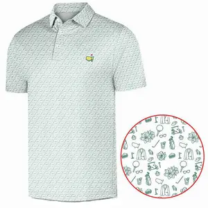 Masters 2025 Golf Polo Shirt – Men’s Breathable Performance Polo with Starburst Printed Logo, Golf Gift for Fans