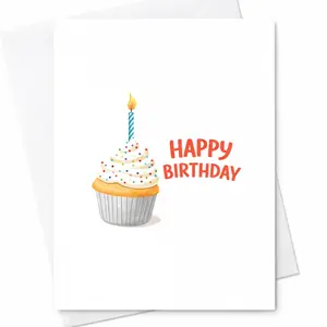 Cupcake Birthday Card For Celebration C-190
