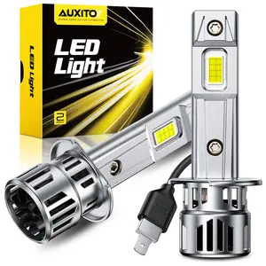 AUXITO 2026 Upgraded H1 Bulbs, 800% Brightness 6500K Cool White, 1:1 Mini Size, IP68 Waterproof Flicker-Free Automotive H1 H1LL Fog Light Bulbs, Plug and Play No Adapter Needed, Pack of 2