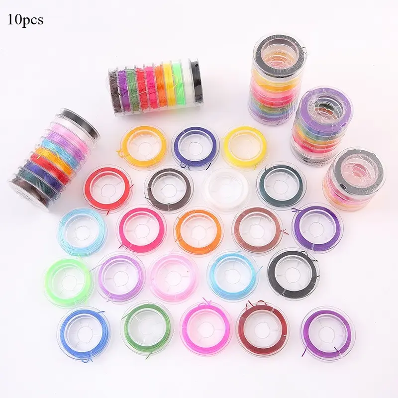 10 Rolls Nylon Cord Set - Chinese Knotting Thread for DIY Jewelry Making, Necklace Making Supplies, Bead String, Inelastic Beading Cords for Bracelets, Necklaces, Anklets - Mixed Colors