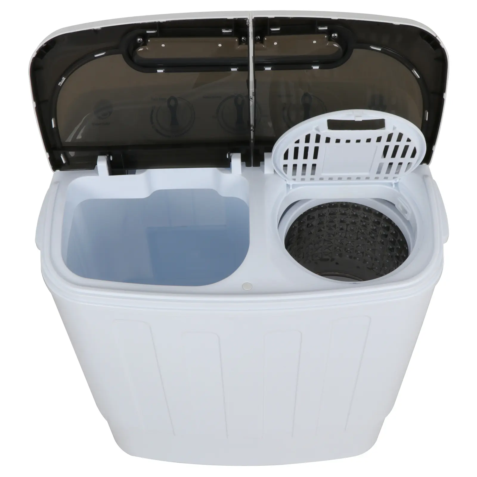 ZENY 13lbs 2-in-1 Compact Top-Load Wringer Washer Automatic Cleaning Machine, ABS Plastic Portable Twin Tub Dryer Combo with Simultaneous Wash & Spin Cycles, Mini Household Appliances Large Home Appliance (White),summerwins