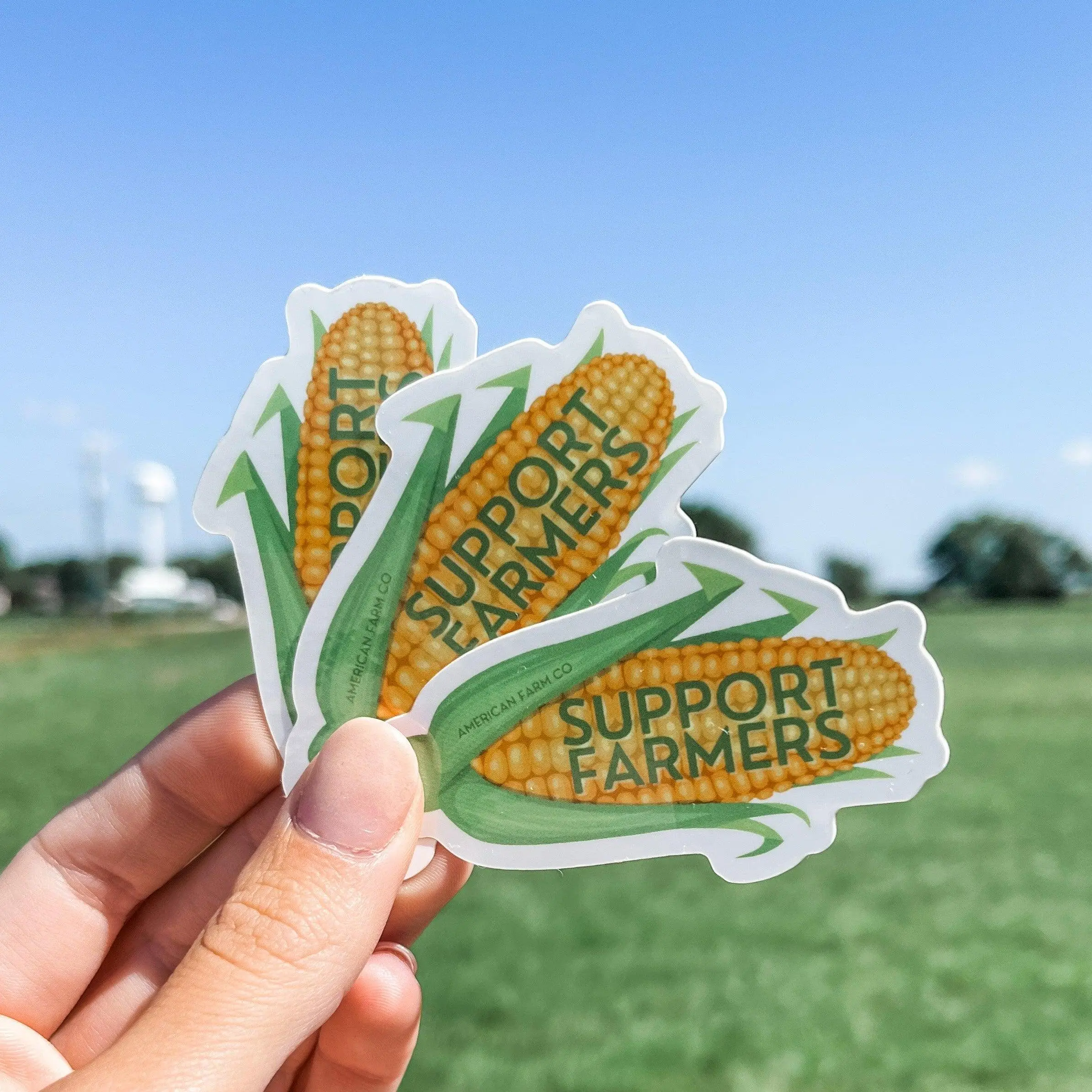 Support Farmers' Corn Sticker