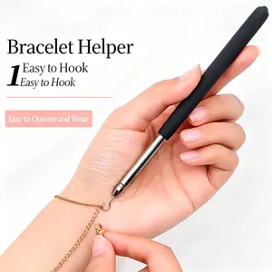 Stainless Steel Adjustable Bracelet Wristband Tool, Self-Adjusting Jewelry Fastener, No Help Needed, Ideal for Watches & Necklaces