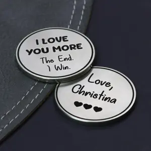 Personalized I Love your More, The End I Win Challenge Coin - Mothers Day Gift - Anniversary Gift - Birthday Gift