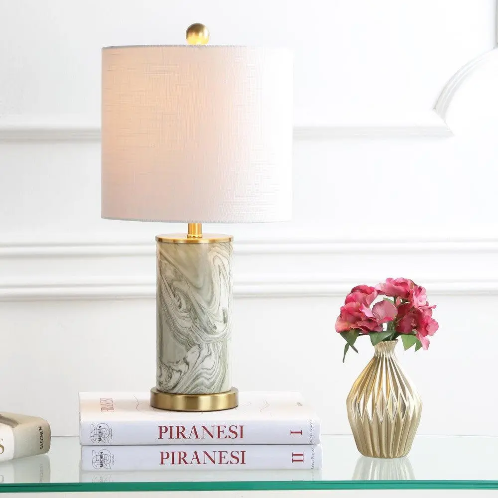 JONATHAN Y Swirl Ceramic LED Table Lamp - Ambient Decoration Lamp, Nightstand LED, Modern Mood Lighting, Indoor Decorative Light, Elegant Lighting for Bedroom, Living Room, Dorms