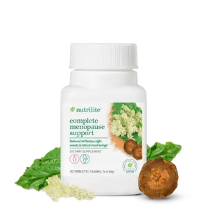 Nutrilite Complete Menopause Support Tablets 30 Count Daily Hormonal Balance & Wellness for Women Siberian Rhubarb Extract Plant-Based Compounds - Fitness, Healthcare
