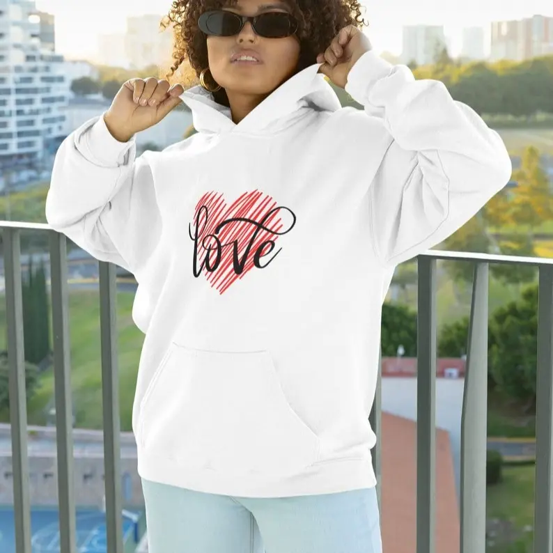 LOVE Hoodie, Valentine's Day Hoodie, Cute Valentine Hoodie, Gift for Men & Women, Valentine Day Gift, Matching Couple Hoodie, Dating Hoodie