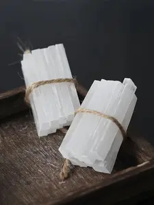 5/10/20pcs Selenite Stick,Crystal Sticks,Gypsum Wands,White Gypsum Quartz Mineral Points for Meditation,Decorative Display