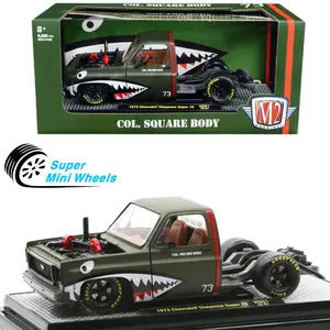 M2 Machines 1:24 1973 Chevrolet Cheyenne Super 10 SQUAREBODY Custom Bedless
