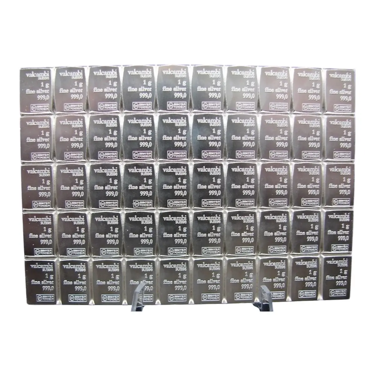 Valcambi Suisse 50 x 1 Gram Silver Bars from CombiBar – No Assay Valcambi Suisse 50 x 1 Gram Silver Bars from CombiBar – No Assay