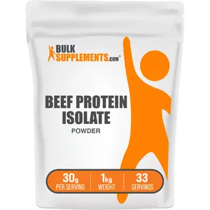 BulkSupplements - Beef Protein Isolate Powder - Amino Acids - Protein Powders - 100g-1kg - 30g per Serving BulkSupplements - Beef Protein Isolate Powder - Amino Acids - Protein Powders - 100g-1kg - 30g per Serving