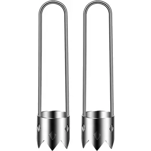 Corer, 2 count Pepper Seed Corer Remover Set with Serrated Edge, Multifunctional Fruit & Vegetable Corer Tool for Pepper, Pineapple, Pear, Cucumber, Kitchen Gadgets with  Hole