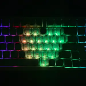 Jybmak Transparent Keycaps Semi-Transparent Keycaps Original Height 21pcs, High-Quality Replacement Parts for Mechanical Keyboard, Backlit Keyboard