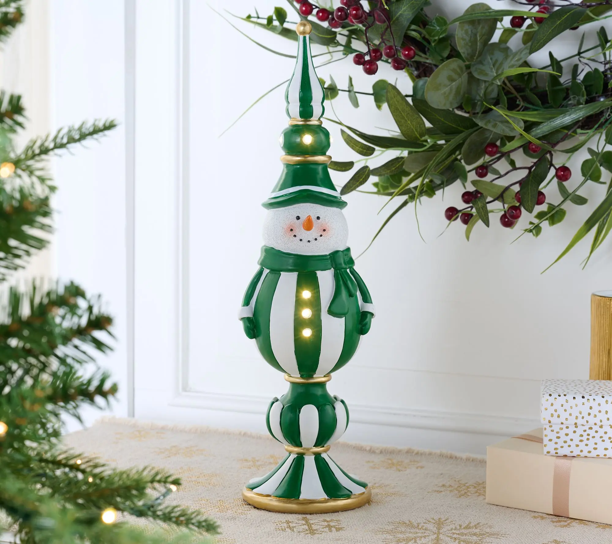Kringle Express 18" Lit Holiday Character Finial