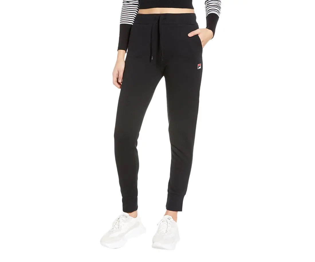 FILA Women's Frances Ribbed Pants, Jogger Style Activewear with Cuffed Hems in a Textured Ribbed Fabric, Active Pants, Female, Pants For Athletes, Sporty Pants