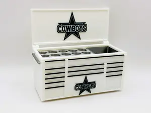 Mini Toolbox Pen Holder – Desk Organizer Gift for Cowboy Enthusiasts Compact & Quirky Design Perfect Desk Accessory