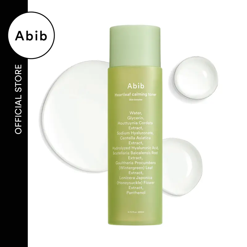 [Abib Official] Abib Heartleaf Calming Toner Skin Booster (6.76 fl oz/200ml) - Conditioning Toner for Adults with Sensitive, Irritated, All Skin, Calms Acne, Supports Repair, Deep Hydration, Leaves Soft & Refreshed