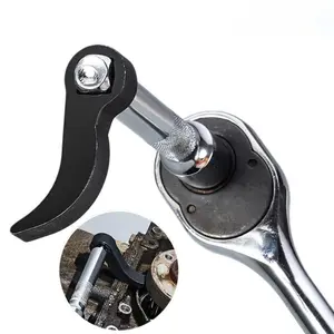 1pc Adjustable Bull Horn Pry Bar Adapter, Metal Half Shaft Drive Shaft Removal Tool, Compatible with 1/2 Ratchet Open-End Wrench, Universal Fit Mechanic Hand Tool