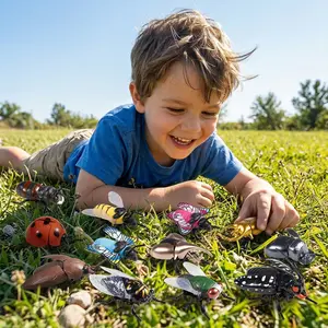 12 Pcs Realistic Wind-Up Bug Toys Set - Insects Figures for Kids - Educational Nature Exploration Toys for Boys Girls