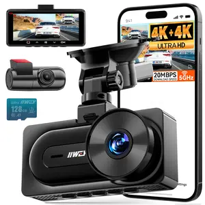 IIWEY Q7 4K+4K Dash Cam – See Clearly in Any Moment. Equipped with Dual STARVIS Sensors (Front & Rear), fathersdaygiftWiFi-6 with 20MB/s Transfer, GPS, 24/7 Parking Mode, 3.18-Inch IPS Screen, and 170° Wide Angle. 128GB SD Card Included + FREE Memory Card
