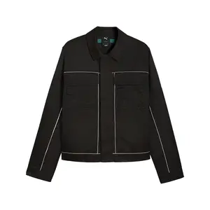 PUMA Mens X Aston Martin Aramco F1 Gear Jacket Athletic Outerwear Casual - Black
