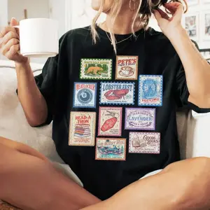 Emily Henry Stamp T-Shirt – Beach Read & Happy Place Inspired Tee, Sunshine Falls Book Lover Gift, Romance BookTok Aesthetic
