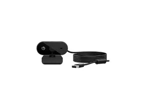 HP 320 FHD Webcam, Plug and Display, Ambient Light auto-Adjust Full HD 1080P, 66º Wide-Angle Webcam, 360º Swivel and Tripod Support, Chromebook Certified (53X26AA)