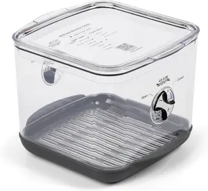 ProKeeper+ by Progressive Stackable Produce ProKeeper Storage Container with Stay-Fresh Vent System (PKS-918 (3.7 qt Square Produce))