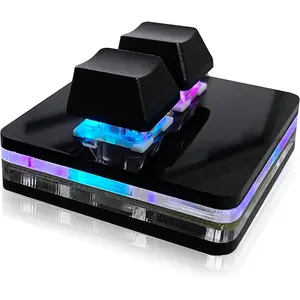 NONO OSU keypad 2-Key Red axis Gaming USB Keyboard,Hotswap Mechanical Keyboard,Mini Mechanica RGB keypad for macros and Rhythm .