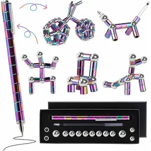 Magnetic Fidget Pen Teen Gifts Cool Gadget For Men Teacher Appreciation Graduation Gift Stress Relief Fidget Toy For 13-18 Year Old Boys Girls Office Desk Accessories