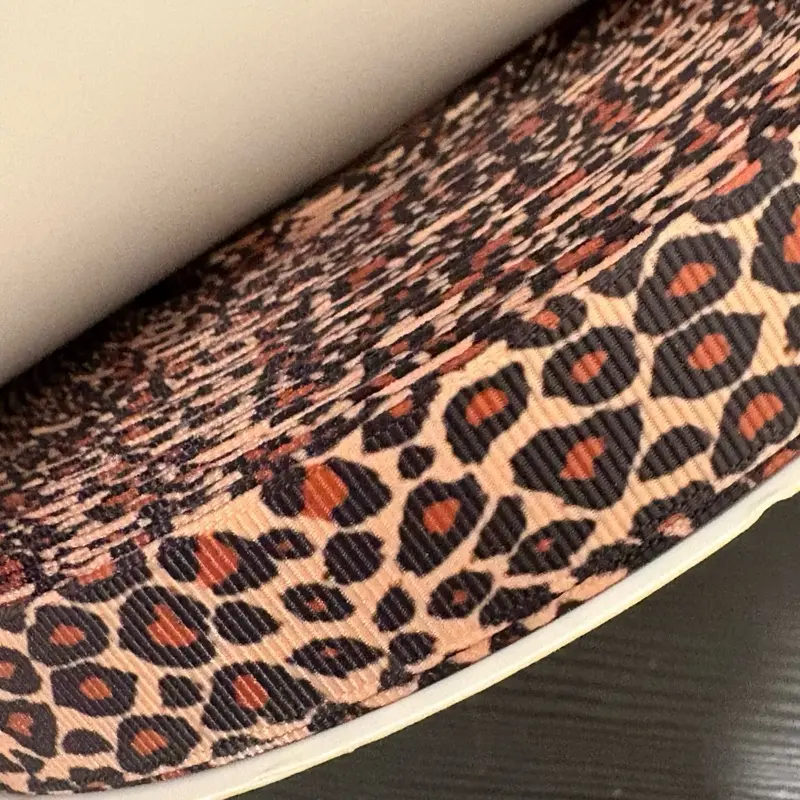 6/8" Cheetah Print Grosgrain Ribbon 100-Yard Roll 6/8" Cheetah Print Grosgrain Ribbon 100-Yard Roll