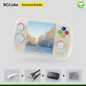 Anbernic RG Cube Console【Buy 1 Get 1 Card Reader+1 Fancy Case+1 Screen Protector+1 Type-C Cable】Android 13 3.95-inch IPS Touch Screen 720*720 Unisoc T820 Processor Quad-core Mali-G57 5G WiFi Bluetooth Output Ready to Use