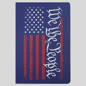 HOLD FAST Men's Paperback Journal - Patriotic "We The People" Design, 8.25" x 5.5", 160 Lined Pages, 16 Different Scriptures Repeated, Ideal for Bible Study Notes