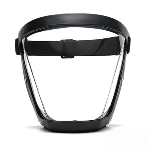 Silicone Transparent Anti-fog Hd Clear Face Shield, Full Protection Outdoor Face Covering, Replaceable Alternative To Safety Glasses (black)