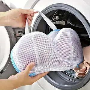 Mesh Bra Laundry Bag, 2 Counts/set Durable Zipper Bra Washing Bag, Laundry Tools & Accessories for Home Use