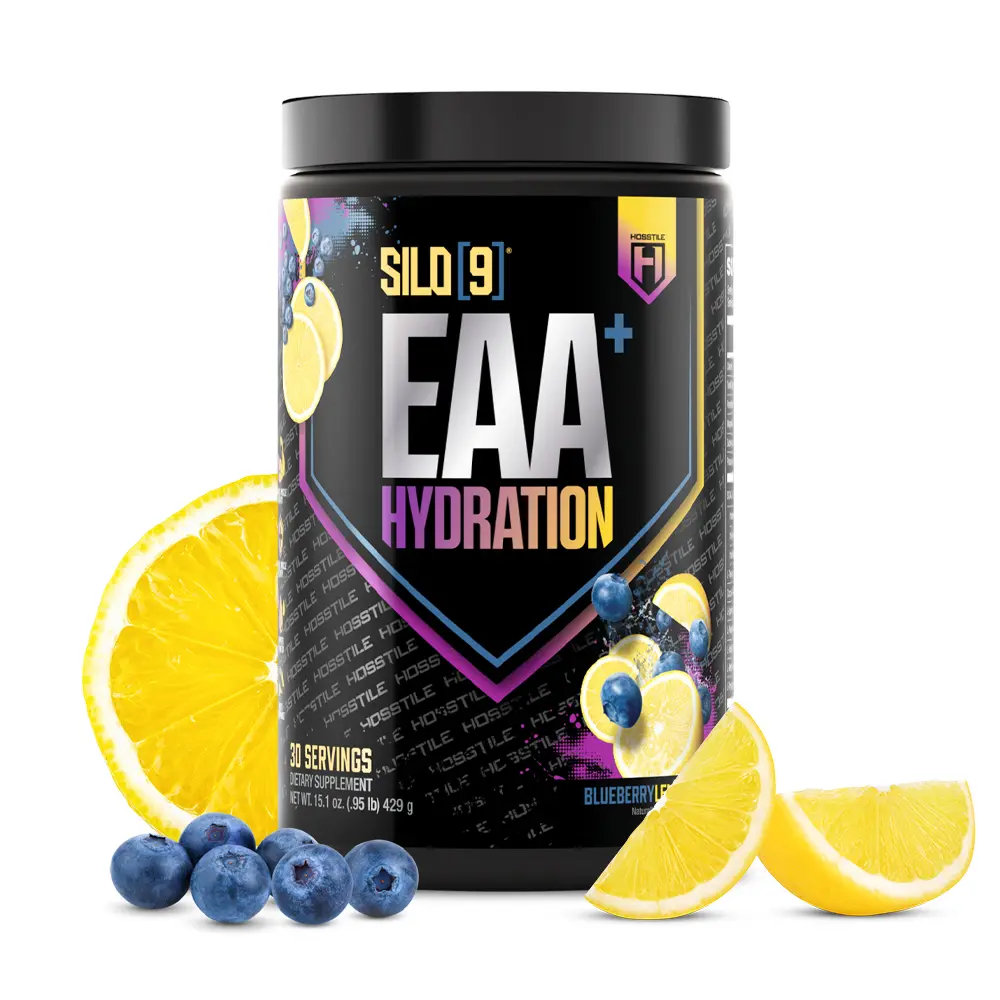 HOSSTILE Silo[9] Essential Amino Acids - 30 Servings, EAA & BCAA Powder Supplement with Electrolytes for Hydration & Muscle Support Protein